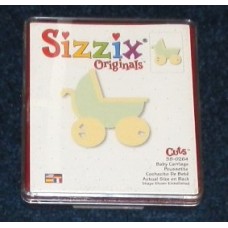 Pre-Owned Sizzix Originals Cuts Baby Carriage Die Cutter Red #38-0264