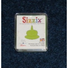 Pre-Owned Sizzix Originals Birthday Cake with Candle Die Cutter Green #38-0713