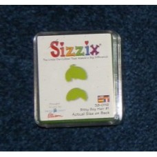 Pre-Owned Sizzix Originals Bitty Boy Hair 1 Die Cutter Green #38-0116