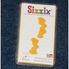 Pre-Owned Sizzix Originals Border Hearts Die Cutter Yellow #38-0159
