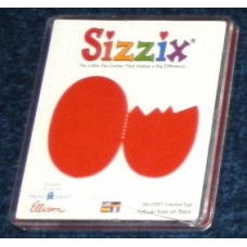 Pre-Owned Sizzix Originals Cracked Egg Die Cutter Red #38-0257
