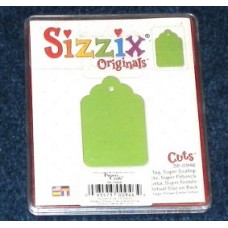 Pre-Owned Sizzix Originals  Cuts Super Scallop Tag Die Cutter Red #38-0946
