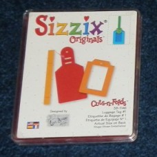 Pre-Owned Sizzix Originals  Cuts-n-Folds Luggage Tag 1 Die Cutter Red #38-1146