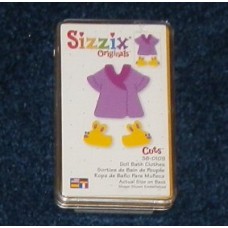 Pre-Owned Sizzix Originals Doll Bath Clothes Set Die Cutter Yellow #38-0109