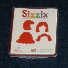 Pre-Owned Sizzix Originals Doll Girl Hair 1 Die Cutter Red #38-0101