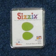Pre-Owned Sizzix Originals Eggs Die Cutter Green #38-0261