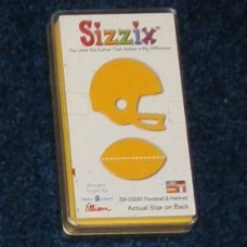Pre-Owned Sizzix Originals Football and Helmet Set Die Cutter Yellow #38-0290