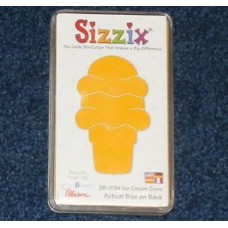 Pre-Owned Sizzix Originals Ice Cream Cone Die Cutter Yellow #38-0194