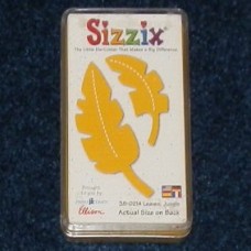 Pre-Owned Sizzix Originals Jungle Leaves Set Die Cutter Yellow #38-0214