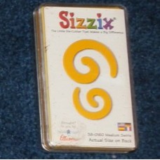 Pre-Owned Sizzix Originals Medium Swirls Die Cutter Yellow #38-0160