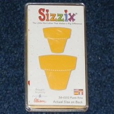 Pre-Owned Sizzix Originals Plant Pots Die Cutter Set Yellow #38-0212