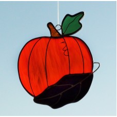 Large Pumpkin with Leaf Sun Catcher