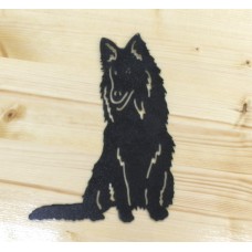 Collie Dog Metal Art Design