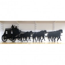 Stagecoach and Horses Metal Art Design
