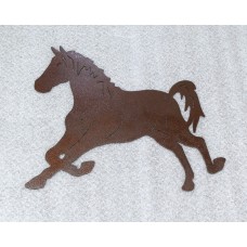 Brown Metal Running Horse